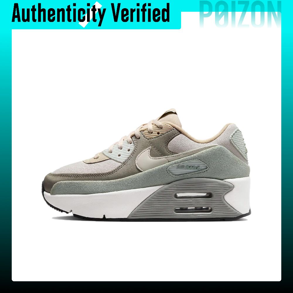 Nike Shoes Air Max 90 - ไนกี้ แอร์แม็กซ์ 90 รองเท้าวิ่งลำลองแบบหุ้มข้อต่ำ ทนต่อการสึกหรอ สีเทาอ่อน