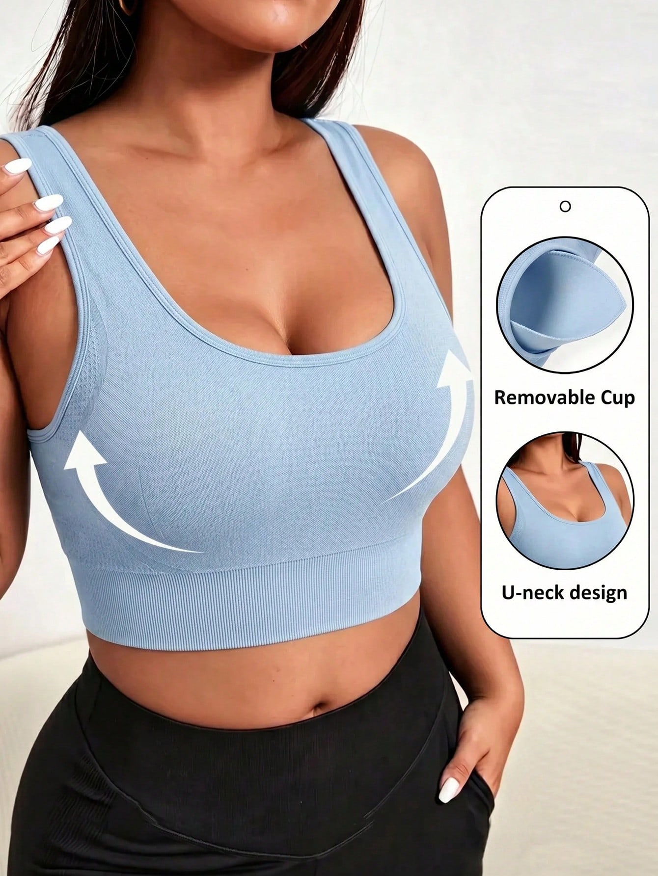 บราสปอร์ตไร้ตะเข็บสำหรับผู้หญิ - Push Up Bra Padded บทวิจารณ์และราคา